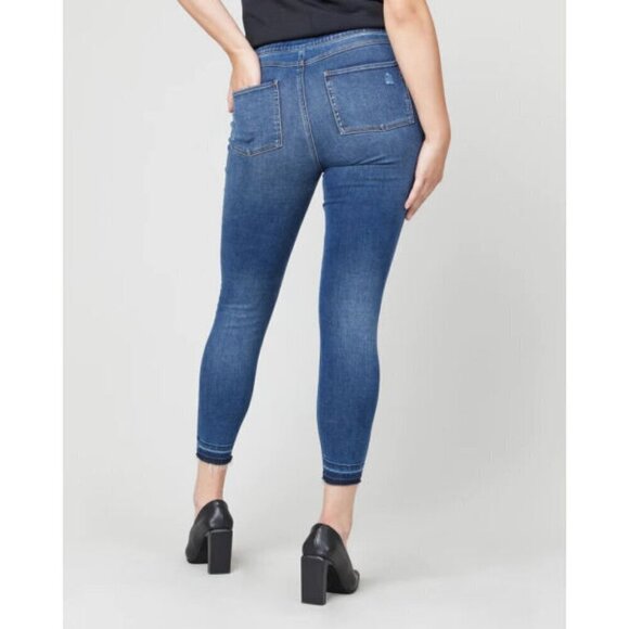 Spanx Ankle Legging Jeans Size M Pockets Pull On Stretch Distressed 20203R EUC - Picture 11 of 12
